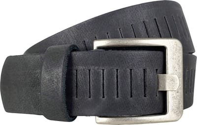 Riem Heren – Riem Dames - Leer - 4 cm Breed - Grijs  - Totale lengte 115 (Taille maat 95 cm) - Arrigo