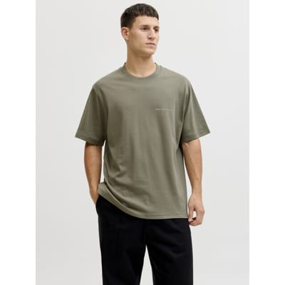 Jack & Jones T-shirt Jprblaowen Ss Branding Tee Sn 12292397 Smokey Olive Mannen Maat - L