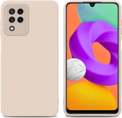 Cadorabo Hoesje geschikt voor Samsung Galaxy M22 / M32 4G in FLUID CREAM - Beschermhoes gemaakt van flexibel TPU silicone Cover Fluid Case