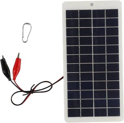 Zonnepaneel - Zonnecel - Batterijen Opladen - Hoge Efficiëntie - 10W 12V - Zwart