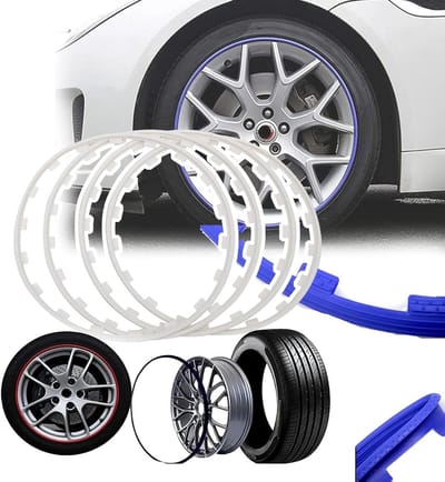 Velgbeschermers Set - Wielrand Bescherming - Velgen Beschermen - Duurzaam Nylon Materiaal - 16-21 inch - Wit