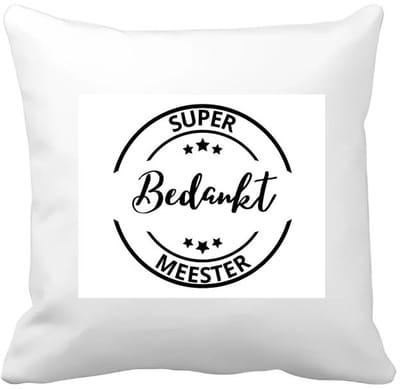 Akyol - super bedankt meester Kussen hoes - Meester - een meester - school - verjaardagscadeau - afscheidscadeau - kado - gift - 40 bij 40 cm