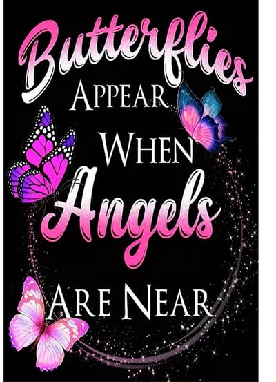 30x20cm Diamond Painting butterflies Angels (rond) nr 385