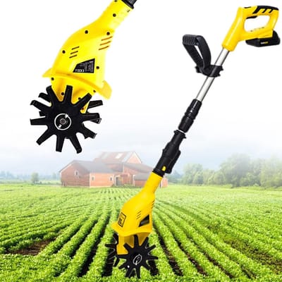 Elektrische Frees - Bodemwoeler Tuin - Bodem Bewerken - Draadloos Lichtgewicht - 17cm Diep - Zwart