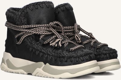 Mou Trainer 02 Scoubidoo Lace Boots Dames - Zwart - Maat 36