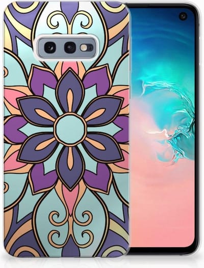 Samsung Galaxy S10e TPU Case Purple Flower