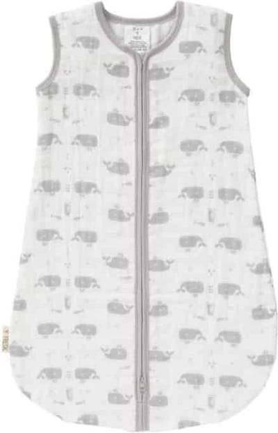 Fresk slaapzak muslin 2-laags Whale dawn grey