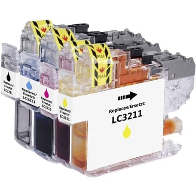 Renkforce Inktcartridge vervangt Brother LC-3211BK, LC-3211C, LC-3211M, LC-3211Y Compatibel Combipack Zwart, Cyaan, Magenta, Geel RF-5718882