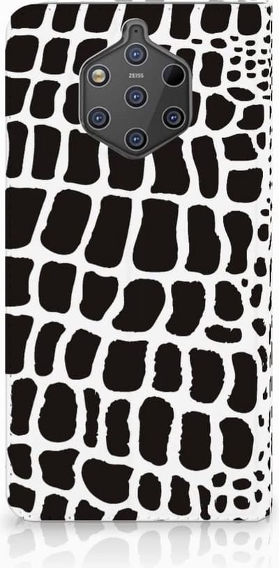 Book Case voor Nokia 9 PureView Hoesje maken Slangenprint