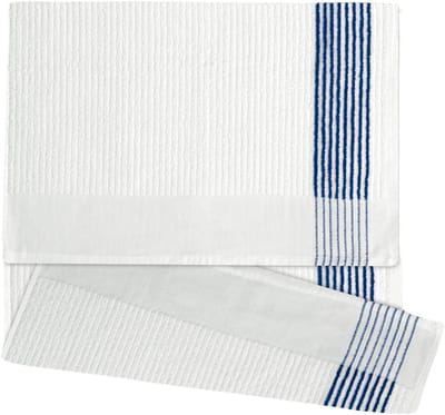 Sport Handdoek - Caddy Handdoek - Clubs Reinigen - Geribbeld Materiaal - 22x44 inch - Marineblauw Wit