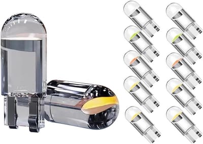 Set van 10 T10 W5W LED Autolampen voor Interieur en Kentekenplaatverlichting 12V (Geel)