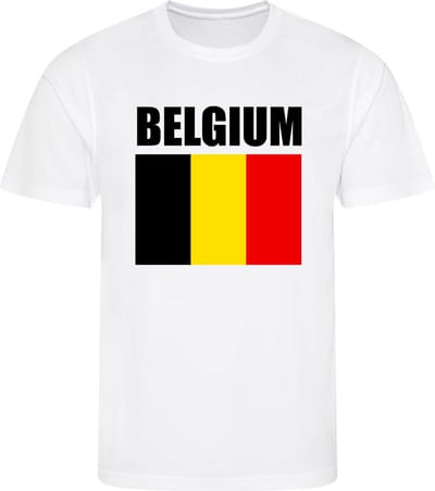 België Voetbalshirt – Belgium Belgique – Wit – Maat S – WK Supporters T-shirt