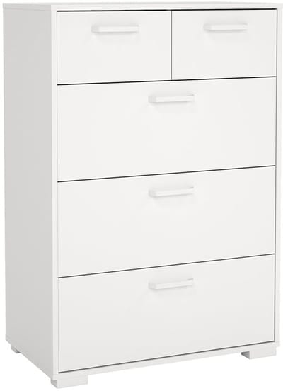 Sofia kommode 5 lades wit.