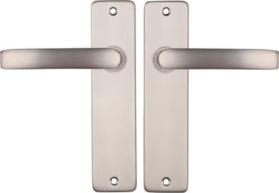 Starx Deurklink Zilver - RVS Look â€“ Deurbeslag â€“ Deurkruk met Schild â€“ Blind - Deurklink Blok â€“ 43 x 180 x Ã˜ 18 mm