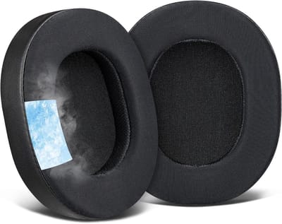 Dailygoods - SOULWIT Verkoelende Gel Oorkussens Vervanging voor Audio Technica ATH M70X Hoofdtelefoon, Earpads Cushions met Hoge Densiteit Schuim, Dikte Toegevoegd - Zwart