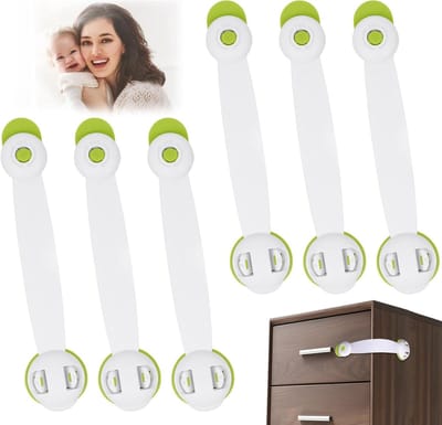 Veiligheidsslot voor kinderen - Kastbeveiliging met 3M-lijm - Babyproof slot voor kasten, koelkast en laden - Geen boren of gereedschap nodig - Kinderslot.
