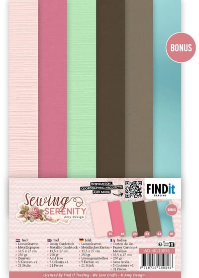 Linen Cardstock Pack - Amy Design - Sewing Serenity - 4K