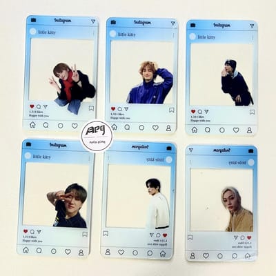 Straykids blauwe through card SET van 6 versies