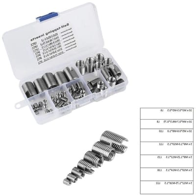 Set van 50 Zelftappende Draad Inserts van RVS voor Draadversterking en Bevestiging