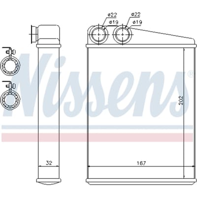 Warmtewisselaar, interieur verwarming NISSENS 72046