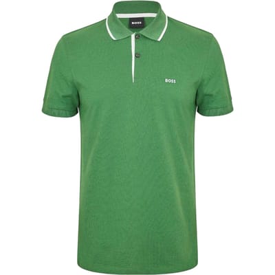 Boss Heren Firenze Poloshirt met Korte Mouwen (Groen)