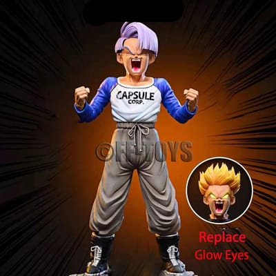 Anime Dragon Ball Z Trunks Figuur Super Saiyan Trunks Standbeeld Vervangend Licht Hoofd Pvc Actiefiguren Verzameling Model Speelgoed brown