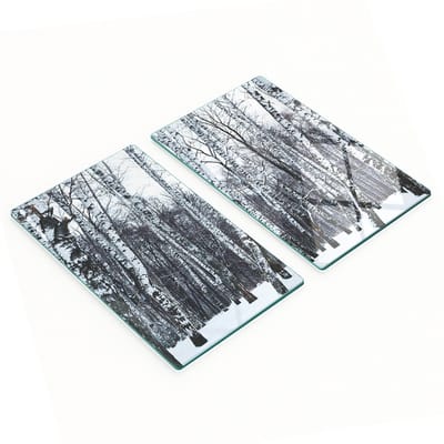Multifunctionele decoratieve glazen keukenplanken Winterberk 2x30x52 cm