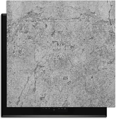 KitchenArt - Urban Stone – Inductie Beschermer - 59x52 cm - Kookplaat Beschermer - Luxe Afdekplaat Inductieplaat - Anti-slip & Oprolbaar - Beschermmat Inductiekookplaat