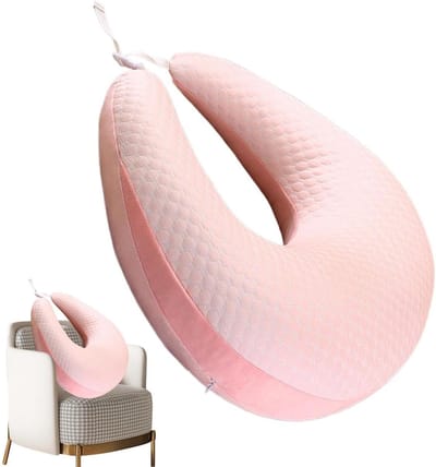 Leeskussen Armsteun - Kussen Bureau Bank - Ontspannen Werken - Ergonomisch Ontwerp - 60x55x20 cm - Roze