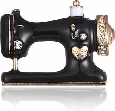 Zelto - Broche - Naaimachine- Dames Broche- Broche Boetiek- Garen- Naaien- Heren Broche-Broches-Zwart- 2.5 x 3.2 Centimeter-Naaimachine Tas-Naaimachine Olie-Singer-Naaimachine Broches-