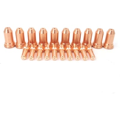 1.5mm 10 stuks Elektrode en 10 stuks Nozzles voor PT100 Plasmasnijmachine Vervanging Accessoire voor