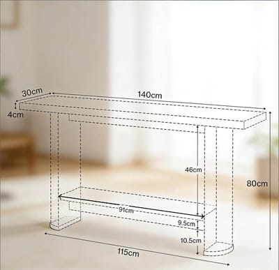 OKWISH Consoletafel – Ruimtebesparend Design – Voor Hal En Woonkamer – Veelzijdig Gebruik – Hout Zwart