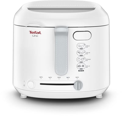 Tefal Uno FF2031 - Frituurpan - 1,8 L - Compact Design - Coolwall - Kijkvenster - Instelbare thermostaat - 1600W - Wit