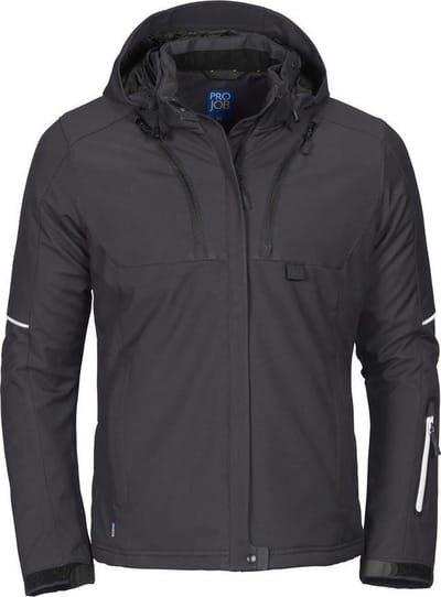 ProJob 3413 DAMES GEVOERDE SOFTSHELL JAS 643413 - Grijs - XS