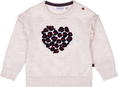 Dirkje-Meisjes sweater verlaagde schouder- Beige grijs - Maat 56