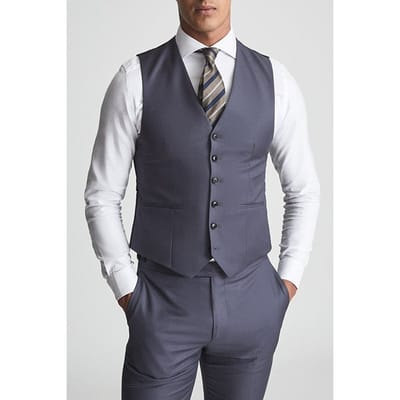 Reiss Hiked Waistcoats — Blue Maat: 36 | Gilets Outlet | Heren | Grijs