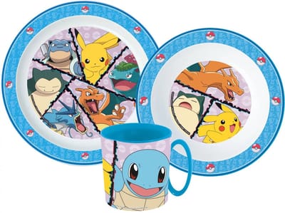 Pokémon – Kinderserviesset 3-delig – Bord, Kom en Beker