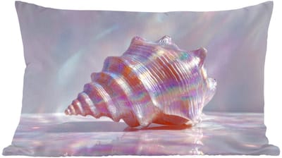 Sierkussens - Kussentjes Woonkamer - 60x40 cm - Schelp - Glanzend - Regenboogtinten