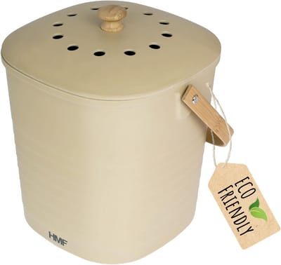 Duurzame bio-afvalemmer voor keuken | Geurdichte compostemmer 6 liter