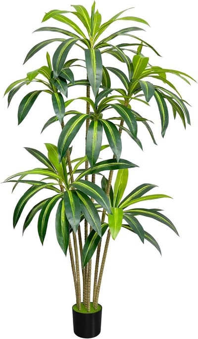 Kunstplant Drakenboom - Valse boom Decoratie - Interieur Verfraaien - Stabiele stam en blad - 180 cm hoog - Groen