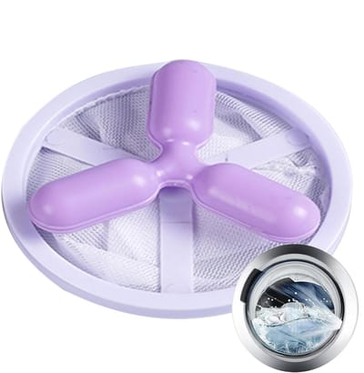Wasmachine Pluisvanger - Haarfilterbal Was - Kleding Reinigen - Vangt Dierenhaar Op - 17.2 x 9.4 cm - Paars