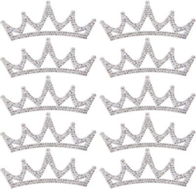 Kroon Stoffen Stickers - Kroonsteentjes Patches - Kleding Versieren - Set van 10 stuks - Niet gespecificeerd - Gemengde kleuren