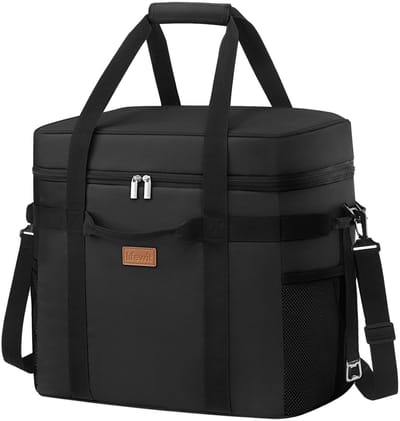 Dailygoody - Koeltas - Opvouwbare picknicktas - Houdt voedsel tot 12 uur koel - Zwart - Draagbare ijstas - Ideaal voor camping en werk