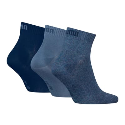 Puma - Unisex Quarter Plain Enkelsokken - 3 Pack - Maat 35-38