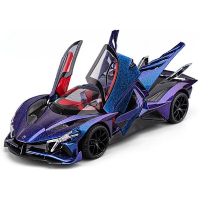 1:18 Apollo Project Evo Supercar Diecast Legering Metaal Model Speelgoedauto Geluid & Licht Hoge Simulatie Huisdecoraties Verjaardagscadeaus