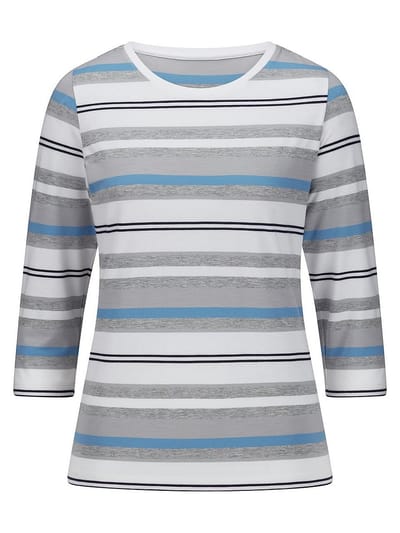 Shirt ronde hals Van Peter Hahn blauw