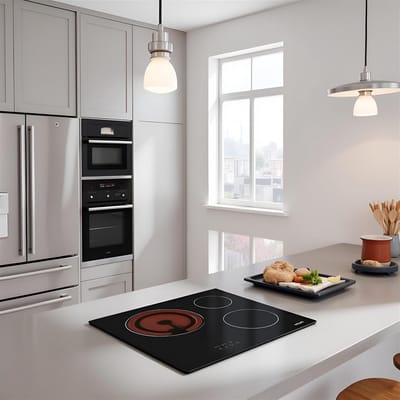 Keramische Kookplaat - Inbouw Kookplaat - Koken en Bakken - Touch Control - 59 cm Breed - Zwart