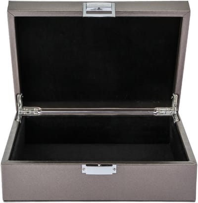 Emilie collection - opbergdoos - metallic zilver - luxe opbergkist voor sieraden en accessoires - maat medium