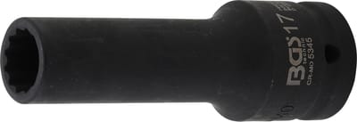 BGS Kracht dopsleuteldop twaalfkant, diep 3/4 17 mm