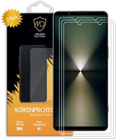 3-Pack MobyDefend Screenprotectors - Geschikt voor Sony Xperia 1 VI - Case-Friendly Screensaver - Gehard Glas
